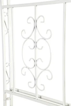 Evergreen Montebello Iron Garden Arbor, White- 53 X 84 X 23 Inches Fade And Weather Resistant Outdoor Decor -Sunnydaze Decor Store GUEST 6fd900b0 1a78 4c67 9ae1 42f58b9eabff