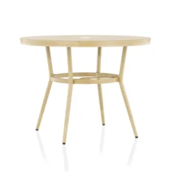 3pc Arna Patio Set With 40" Round Dining Table - MiBasics -Sunnydaze Decor Store GUEST 70160993 6cd7 4082 acc9 0fb54600d461