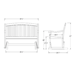 Sherwood Glider Bench - Teak - Cambridge Casual -Sunnydaze Decor Store GUEST 702c1b95 274a 4553 8d19 48578322564f