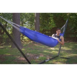 Stansport Malibu Nylon Packable Hammock 85" X 56" - Royal Blue -Sunnydaze Decor Store GUEST 702e3873 41bf 4103 836d ab375487fc87