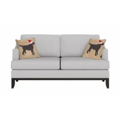 18"x18" Front Porch Christmas Dog Indoor/Outdoor Square Throw Pillow Neutral - Liora Manne -Sunnydaze Decor Store GUEST 7030f6b7 10f9 42e4 a4bb a8e73cc2aa62