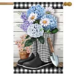 Checkered Garden Boots Spring House Flag 28 X 40 Briarwood Lane