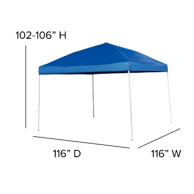 Flash Furniture 10'x10' Pop Up Event Canopy Tent With Carry Bag And Folding Bench Set - Portable Tailgate, Camping, Event Set 9 Flash Furniture 10'x10' Pop Up Event Canopy Tent With Carry Bag And Folding Bench Set - Portable Tailgate, Camping, Event Set - Image 7