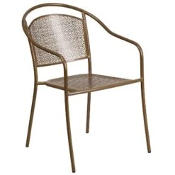 Emma And Oliver Commercial Grade 35.25" Round Gold Patio Table Set-2 Round Back Chairs 7 Emma And Oliver Commercial Grade 35.25" Round Gold Patio Table Set-2 Round Back Chairs -Sunnydaze Decor Store GUEST 712b44cc c2df 4cc2 aa59 dc912479fba3
