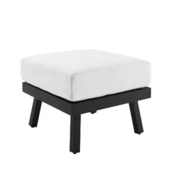 Linon Lark Aluminum Ottoman -Sunnydaze Decor Store GUEST 714207e4 3b6c 4f5d b617 c8ca4e5aba52