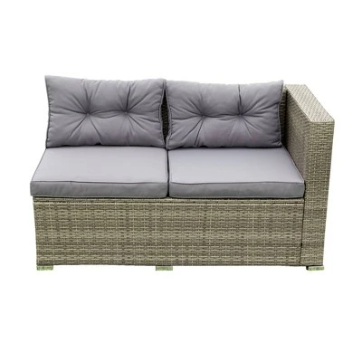 4pc Wicker Patio Seating Set With Cushions - Gray - GODEER 19 4pc Wicker Patio Seating Set With Cushions - Gray - GODEER - Image 17