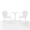 Tulip 3pc Outdoor Bistro Set With Table & 2 Chairs - White - Crosley -Sunnydaze Decor Store GUEST 725c83dd 57f3 4fbb 849a d0accf613bd1