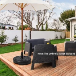 Costway 22'' Patio Fillable Round Umbrella Base Stand Water/Sand Fit Pole 1.5'' & 1.9'' -Sunnydaze Decor Store GUEST 72acb782 fdd1 4353 8513 d7ee821fd110