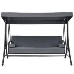 Costway Patio 3-Seat Porch Canopy Swing Converting Grey Cushion Pillow Adjust 18 Costway Patio 3-Seat Porch Canopy Swing Converting Grey Cushion Pillow Adjust -Sunnydaze Decor Store GUEST 72adffd4 7572 4513 a12a 5a32ef778e97