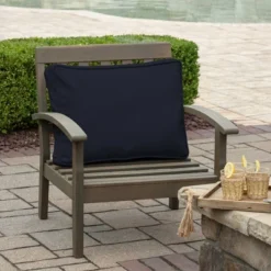 19" X 24" X 8" ProFoam Outdoor Plush Deep Seat Back Cushion Classic Navy Blue - Arden Selections