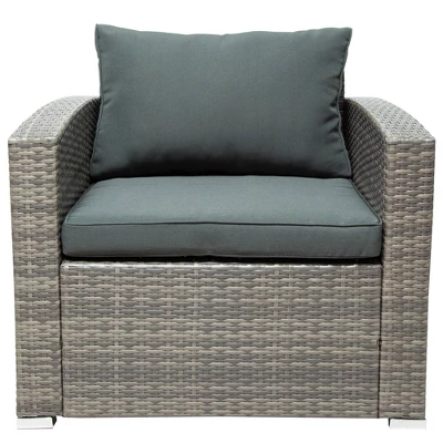7pc Wicker Patio Seating Set With Storage Box - Gray - GODEER 15 7pc Wicker Patio Seating Set With Storage Box - Gray - GODEER - Image 13