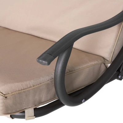 Outdoor 3 Person Glider With Cushions & Small Side Table - Captiva Designs 7 Outdoor 3 Person Glider With Cushions & Small Side Table - Captiva Designs - Image 5