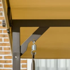 Outsunny 3-Seat Patio Swing Chair, Outdoor Canopy Swing Glider With Cushion With 3 Throw Pillows & Adjustable Shade For Porch, Khaki -Sunnydaze Decor Store GUEST 73d18d34 ae57 4481 b037 730f0c277aef