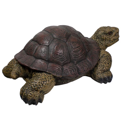 Northlight 22.75" Brown And Green Turtle Outdoor Garden Statue 6 Northlight 22.75" Brown And Green Turtle Outdoor Garden Statue - Image 4