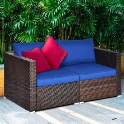 Costway 2PCS Patio Rattan Corner Sofa Sectional Furniture -Sunnydaze Decor Store GUEST 7433d406 cadd 471b b981 e86f694c8ef9