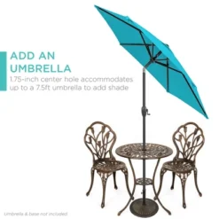 Best Choice Products 3-Piece Cast Aluminum Patio Bistro Furniture Set W/ Antique Finish -Sunnydaze Decor Store GUEST 7486b063 514f 4e1e 8d9c b066087a3337