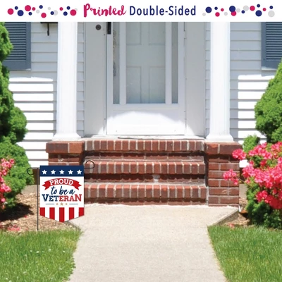 Big Dot Of Happiness Happy Veterans Day - Outdoor Home Decorations - Double-Sided Patriotic Garden Flag - 12 X 15.25 Inches 3 Big Dot Of Happiness Happy Veterans Day - Outdoor Home Decorations - Double-Sided Patriotic Garden Flag - 12 X 15.25 Inches