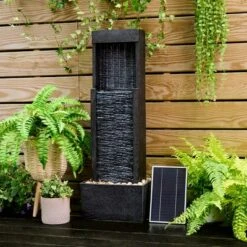 Teamson Home Athena 38 Inch Outdoor Solar Fountain With LED Lights