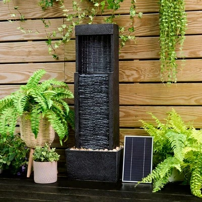 Teamson Home Athena 38 Inch Outdoor Solar Fountain With LED Lights 3 Teamson Home Athena 38 Inch Outdoor Solar Fountain With LED Lights