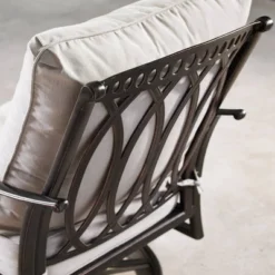 5pc Outdoor Dining Set With 44" Round Fire Table, 4 Deep Seating Swivel Rocking Chairs & Table Fabric Covers - Gray/Copper - Oakland Living 27 5pc Outdoor Dining Set With 44" Round Fire Table, 4 Deep Seating Swivel Rocking Chairs & Table Fabric Covers - Gray/Copper - Oakland Living -Sunnydaze Decor Store GUEST 758a75c9 e1ad 4e34 baa0 0db07c334369 1