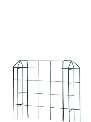 Gardener's Supply Company Zenith Trellis And Tower Combo | Sturdy Powder-Coated Steel Support For Heavy Fruiting Plants - 34" High Installed (Blue) - 3 Gardener's Supply Company Zenith Trellis And Tower Combo | Sturdy Powder-Coated Steel Support For Heavy Fruiting Plants - 34" High Installed (Blue) -