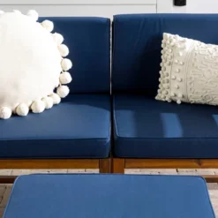 3pc Modular Acacia Wood Patio Chat Set With Cushions - Saracina Home 28 3pc Modular Acacia Wood Patio Chat Set With Cushions - Saracina Home -Sunnydaze Decor Store GUEST 774d8c79 0a90 40ac b4a8 7f5728c3bc02