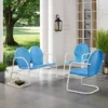 Griffith 3pc Outdoor Seating Set - Sky Blue - Crosley -Sunnydaze Decor Store GUEST 7795375f 7073 4ff8 93f7 920cf87cc1b6
