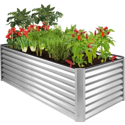 Best Choice Products 6x3x2ft Outdoor Metal Raised Garden Bed, Planter Box For Vegetables, Flowers, Herbs 10 Best Choice Products 6x3x2ft Outdoor Metal Raised Garden Bed, Planter Box For Vegetables, Flowers, Herbs - Image 8