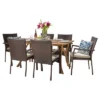 Corleone 7pc Wood And Wicker Dining Set - Brown -Christopher Knight Home 1 Corleone 7pc Wood And Wicker Dining Set - Brown -Christopher Knight Home -Sunnydaze Decor Store GUEST 782f9a68 3511 469e 807c 53fb379e7eb3