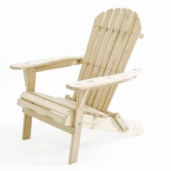 LuxenHome Unfinished Hemlock Wood Outdoor Adirondack Chair -Sunnydaze Decor Store GUEST 7846b4f1 c152 478c 89c4 e7a5d6a79dc2