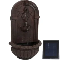 Sunnydaze Decor Sunnydaze Outdoor Florence Solar Wall Fountain With Battery Backup Feature - 27" -Sunnydaze Decor Store GUEST 7862f66a c117 4ef6 9d52 80d563c3e061