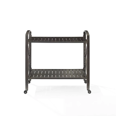 Kaplan Outdoor Steel Bar Cart Bronze - Crosley 6 Kaplan Outdoor Steel Bar Cart Bronze - Crosley - Image 4