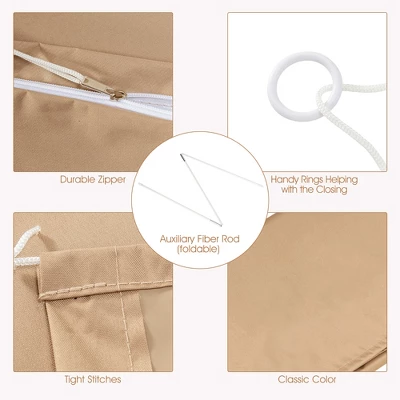 Costway Parasol Offset Cantilever Umbrella Cover 11ft Zipper Fiberglass Rod Outdoor 11 Costway Parasol Offset Cantilever Umbrella Cover 11ft Zipper Fiberglass Rod Outdoor - Image 9