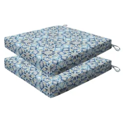 Honeycomb Outdoor Premium Dining Seat Cushion (2-Pack) -Sunnydaze Decor Store GUEST 78ec21d4 188e 4199 890b fbf177c8a6f1