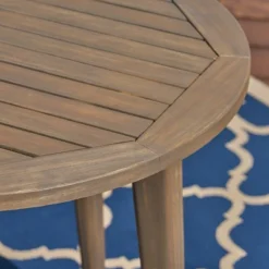 Casa 3pc Acacia Bistro Dining Set Gray/Cream - Christopher Knight Home -Sunnydaze Decor Store GUEST 798c4525 cfbc 42a3 b319 9bac02926524