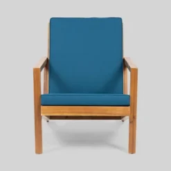 4pc Leah Acacia Wood Patio Chat Set Dark Teal - Christopher Knight Home -Sunnydaze Decor Store GUEST 7a157496 f87a 48ab 9f86 6cc20a80a5e3