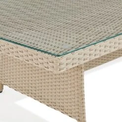 57" X 33" All-Weather Wicker Canaan Outdoor Coffee Table Brown - Alaterre Furniture -Sunnydaze Decor Store GUEST 7a24a7b2 7598 4926 9a95 b46edb3a3f62