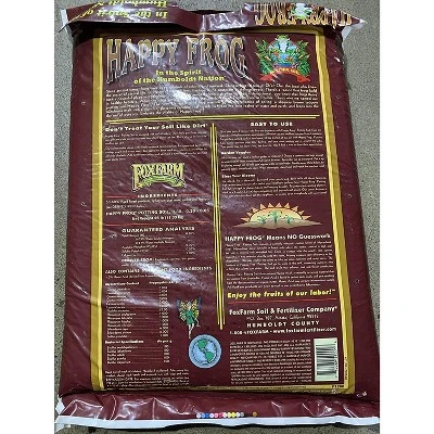 FoxFarm FX14054 Happy Frog Nutrient Rich And PH Adjusted Rapid Growth Garden Potting Soil Mix Is Ready To Use, 12 Quart (4 Pack) 4 FoxFarm FX14054 Happy Frog Nutrient Rich And PH Adjusted Rapid Growth Garden Potting Soil Mix Is Ready To Use, 12 Quart (4 Pack) - Image 2