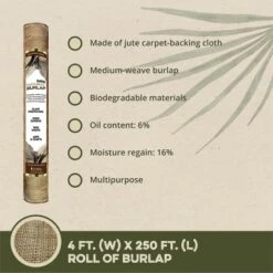 DeWitt 4 X 250 Foot 5.5 Ounce Natural Gardening Landscape Burlap Fabric Roll 8 DeWitt 4 X 250 Foot 5.5 Ounce Natural Gardening Landscape Burlap Fabric Roll -Sunnydaze Decor Store GUEST 7a63f2ca da63 48dd af9a 1fc53c36db90