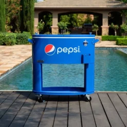 Permasteel 80qt Pepsi Oval Sporty Outdoor Cooler Cart -Sunnydaze Decor Store GUEST 7a92fd62 ade3 4b5c aaaf 5b1bbd1909c8