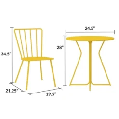 Heidi 3pc Indoor/Outdoor Patio Bistro Set - Novogratz -Sunnydaze Decor Store GUEST 7a938a23 6129 4848 bccd a3b0053c9ab2