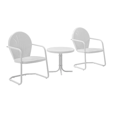 Griffith 3pc Outdoor Conversation Set - White - Crosley 7 Griffith 3pc Outdoor Conversation Set - White - Crosley - Image 5