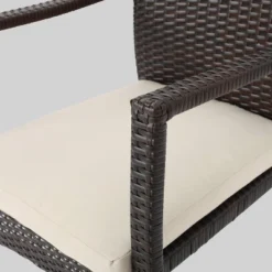 Tritan 6pc Aluminum & Wicker Patio Dining Set - Brown - Christopher Knight Home -Sunnydaze Decor Store GUEST 7b5d0ab2 707c 411f 95f6 eaf09b2766bf