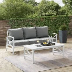 Kaplan 2pc Outdoor Sofa Set - Gray - Crosley 15 Kaplan 2pc Outdoor Sofa Set - Gray - Crosley -Sunnydaze Decor Store GUEST 7bf0c2c3 9b8b 490c 943d f59ba1abcd08