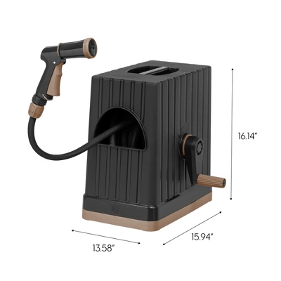 IRIS All-In-One Hideaway Sun Protective Portable And Retractable Hose Reel For 1/2" Hoses Storage Box, Black 7 IRIS All-In-One Hideaway Sun Protective Portable And Retractable Hose Reel For 1/2" Hoses Storage Box, Black - Image 5