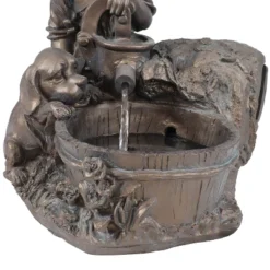 Sunnydaze Decor Sunnydaze Outdoor Polyresin Boy With Dog Solar Powered Water Fountain Feature With LED Light - 15" - Light Brown -Sunnydaze Decor Store GUEST 7c4bb9df 6d7b 43c7 872f 7cc0c9cefab4