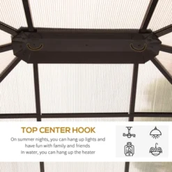 Outsunny Patio Gazebo 15.9' X 12', Netting & Curtains, 2 Tier Double Vented Steel Roof, Hardtop, Ceiling Hooks, Rust Proof Aluminum, Gray -Sunnydaze Decor Store GUEST 7c56cf2e e1bc 444e a3be 24a2818127af