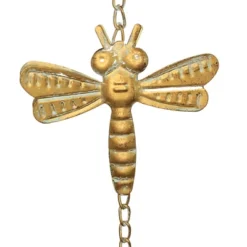 Home & Garden Dragonfly Windchime - One Wind Chime 26.5 Inches - Yard Decor - 139859 - Metal - Brown