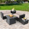 Tangkula 5PCS Outdoor Patio Furniture Set With 50,000 BTU Propane Fire Pit Table Patio Conversation Set W/ Cushions, Storage Box, Coffee Table Beige 1 Tangkula 5PCS Outdoor Patio Furniture Set With 50,000 BTU Propane Fire Pit Table Patio Conversation Set W/ Cushions, Storage Box, Coffee Table Beige -Sunnydaze Decor Store GUEST 7cca0a1a 05ff 464a 99e2 4d2cc06d16e2