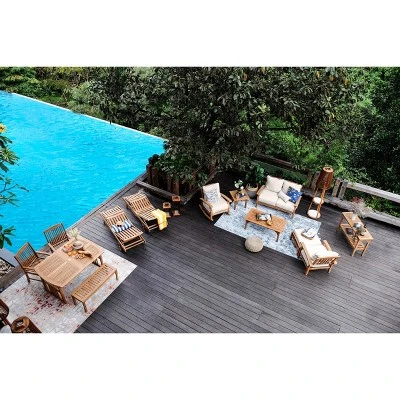 Cambridge Casual 6pc Auburn Teak Outdoor Patio Dining Furniture Set With Cushion 7 Cambridge Casual 6pc Auburn Teak Outdoor Patio Dining Furniture Set With Cushion - Image 5